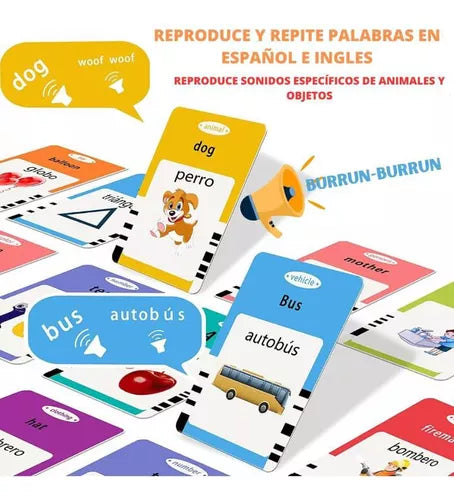 Flashcards Parlantes Bilingües: Aprende Jugando📚🎮